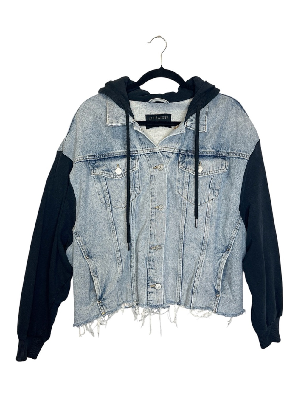 ALLSAINTS Milena Hooded Jacket in Indigo Blue size XS/S